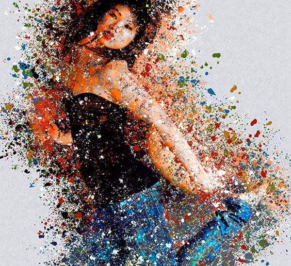 Splatter Actions Free & Premium PSD Actions